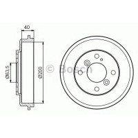 Гальмівний барабан BOSCH 0 986 477 240