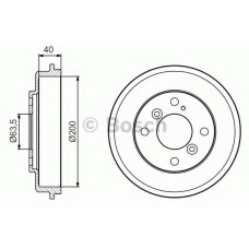 Гальмівний барабан BOSCH 0 986 477 240