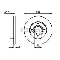 Гальмівний диск BOSCH 0 986 478 016