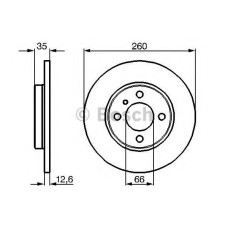 Гальмівний диск BOSCH 0 986 478 029