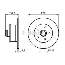 Гальмівний диск BOSCH 0 986 478 136