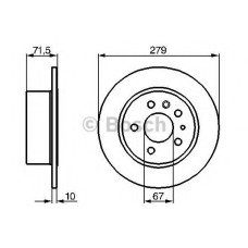 Гальмівний диск BOSCH 0 986 478 199