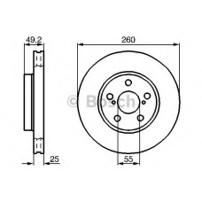 Гальмівний диск BOSCH 0 986 478 451