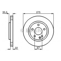 Гальмівний диск BOSCH 0 986 478 474