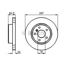 Гальмівний диск BOSCH 0 986 478 483