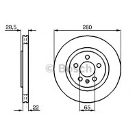 Гальмівний диск BOSCH 0 986 478 542