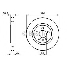 Гальмівний диск BOSCH 0 986 478 542