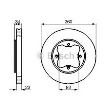 Гальмівний диск BOSCH 0 986 478 568