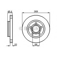 Гальмівний диск BOSCH 0 986 478 574