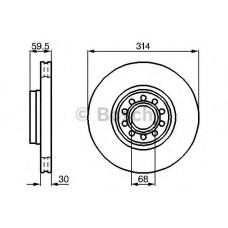 Гальмівний диск BOSCH 0 986 478 617