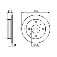 Гальмівний диск BOSCH 0 986 478 727