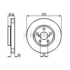 Гальмівний диск BOSCH 0 986 478 858