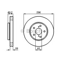 Гальмівний диск BOSCH 0 986 478 968