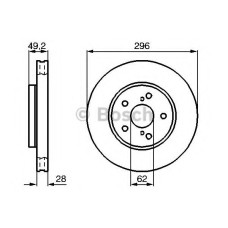 Гальмівний диск BOSCH 0 986 478 968