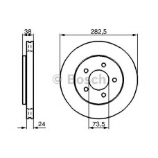 Гальмівний диск BOSCH 0 986 478 983