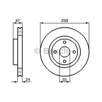 Гальмівний диск BOSCH 0 986 478 989