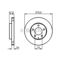 Гальмівний диск BOSCH 0 986 479 034