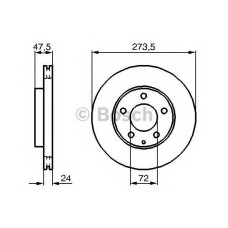 Гальмівний диск BOSCH 0 986 479 034