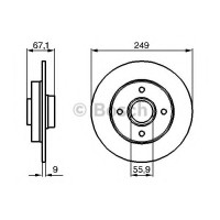 Гальмівний диск BOSCH 0 986 479 219
