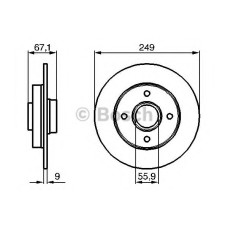 Гальмівний диск BOSCH 0 986 479 219