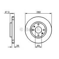 Гальмівний диск BOSCH 0 986 479 229