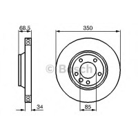 Гальмівний диск BOSCH 0 986 479 249