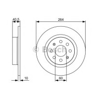 Гальмівний диск BOSCH 0 986 479 517