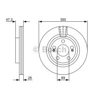 Гальмівний диск BOSCH 0 986 479 537