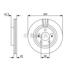 Гальмівний диск BOSCH 0 986 479 537