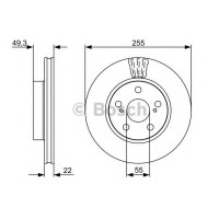 Гальмівний диск BOSCH 0 986 479 564