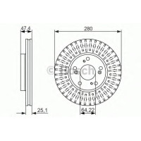 Гальмівний диск BOSCH 0 986 479 625