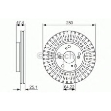 Гальмівний диск BOSCH 0 986 479 625