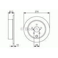Гальмівний диск BOSCH 0 986 479 634