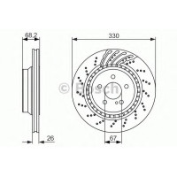 Гальмівний диск BOSCH 0 986 479 654