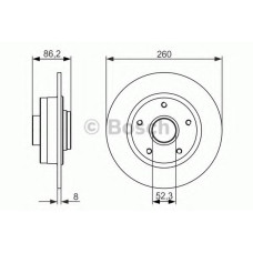 Гальмівний диск BOSCH 0 986 479 684