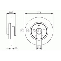 Гальмівний диск BOSCH 0 986 479 695