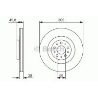 Гальмівний диск BOSCH 0 986 479 736