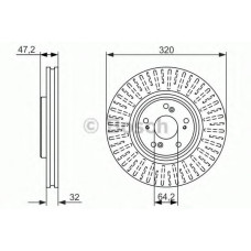Гальмівний диск BOSCH 0 986 479 741