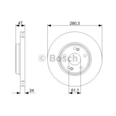 Гальмівний диск BOSCH 0 986 479 743