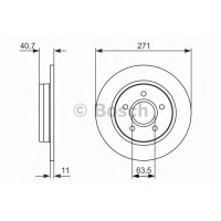 Гальмівний диск BOSCH 0 986 479 763