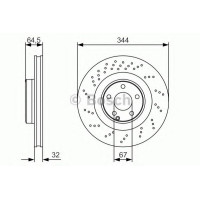 Гальмівний диск BOSCH 0 986 479 A17