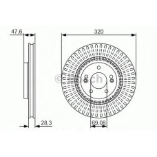Гальмівний диск BOSCH 0 986 479 A21