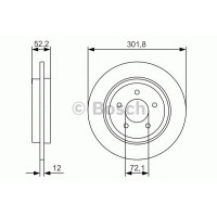 Гальмівний диск BOSCH 0 986 479 A53