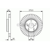 Гальмівний диск BOSCH 0 986 479 A62