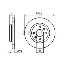 Гальмівний диск BOSCH 0 986 479 B21