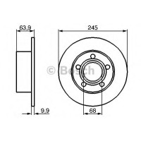 Гальмівний диск BOSCH 0 986 479 B22