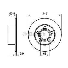 Гальмівний диск BOSCH 0 986 479 B22