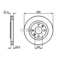 Гальмівний диск BOSCH 0 986 479 B27
