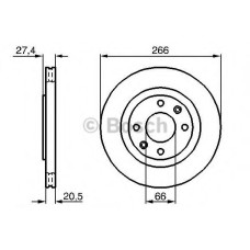 Гальмівний диск BOSCH 0 986 479 B27