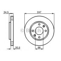 Гальмівний диск BOSCH 0 986 479 B32